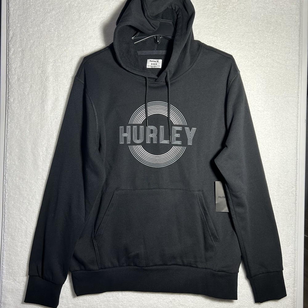 Hurley Mens Size M Black Trance Pullover Hoodie Sweatshirt